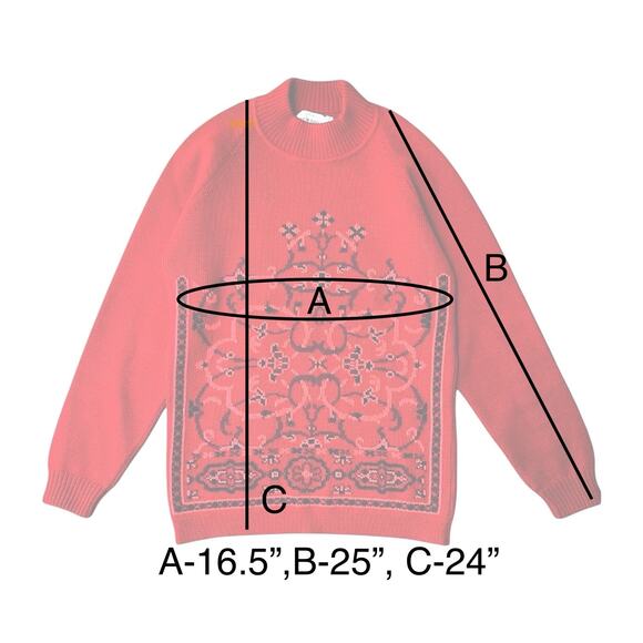 Vintage Bamberger’s Virgin Wool Hand Embroidered Sweater Size 34/ XS - Picture 3 of 10